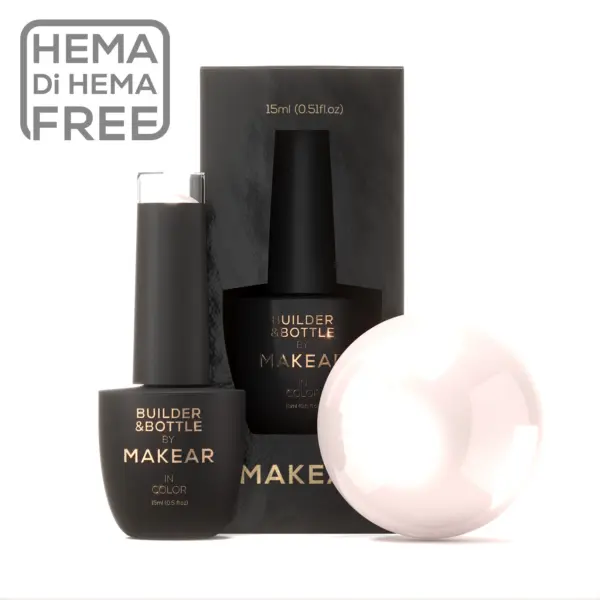 Гел BG01 в бутилка с четка Makear 15 ml – Builder & Bottle