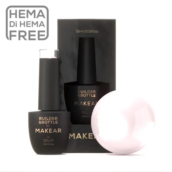 Гел BG08 в бутилка с четка Makear 15 ml – Builder & Bottle